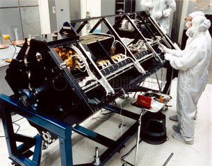 Construction of spectrometer for the Hubble Telescope  1980s.