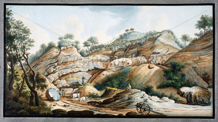 Quarry  Mount Somma  Kingdom of Naples  c 1760.