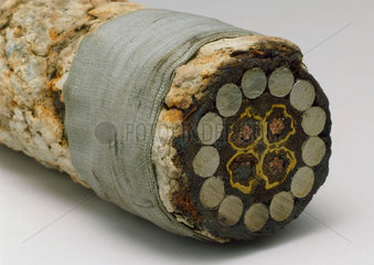 Sample of submarine telegraph cable  1866.