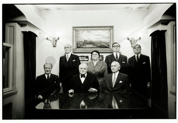 Seven waxworks of British politicians  1968.