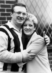 Dennis Taylor and wife Pat  April 1985.