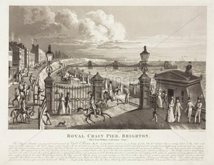 ‘Royal Chain Pier  Brighton’  Sussex  1824.