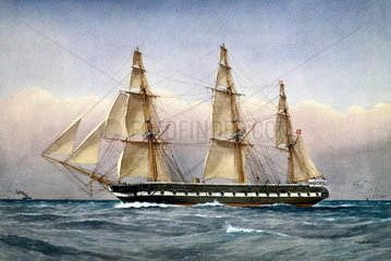 'HMS Glasgow'  steam frigate  1861.