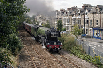 ‘Flying Scotsman’ travelling through York on route to Scarborough  22 July 2004.