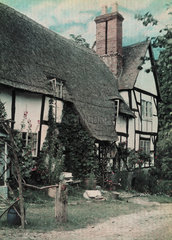 ‘A Worcestershire Cottage  Harvington’  c 1910-1915.
