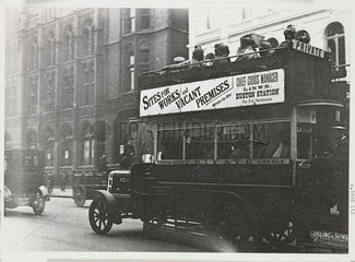 Indian soldiers on a London bus  c 1916.