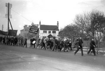 Hunger march in Lancashire  23 February 193