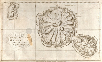Map of Tahiti  c 1769.