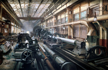 Making heavy forgings  Grimesthorpe Steel and Ordnance Works  1914-1918.