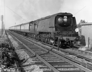 Steam locomotive 'Tangmere'  Faversham  Kent  1958.