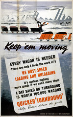 ‘Keep ‘em Moving’  Ministry of Transport poster  1939-1945.