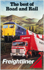 'Freightliner - The Best of Road and Rail'  BR poster  1980.