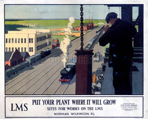 ‘Put Your Plant Where It Will Grow’  LMS poster  c 1930s.