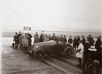 C S Rolls' Mors at the Portmarnock Speed Trials  Ireland  1904.