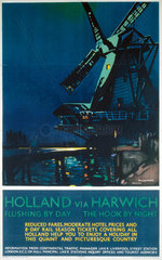 ‘Holland via Harwich’  LNER poster  1932.