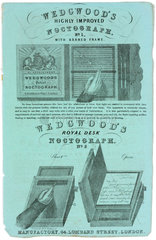 ‘Wedgwood’s highly improved noctograph’  c 1842.