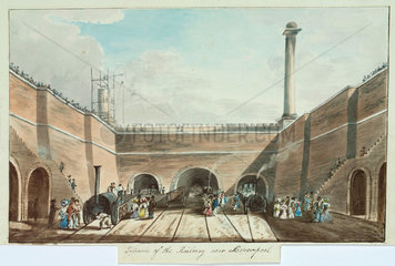 ‘Entrance of railway at Edge Hill’  1831.