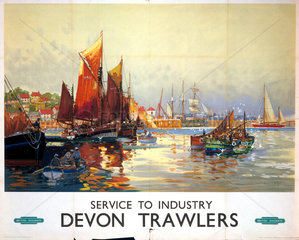 ‘Devon Trawlers’  BR poster  1948-1965.