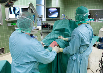Essen  Deutschland  Krankenhaus  Operation am Kniegelenk