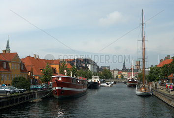 Kopenhagen  Daenemark  Blick auf den Frederiksholms Kanal