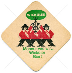 Wickueler Bier  Bierdeckel  Werbespruch  1974