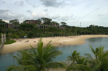 Singapur  Republik Singapur  Strand auf der Insel Sentosa