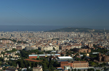 Barcelona  Spanien  Stadtansicht von Barcelona vom Parc de Collserola