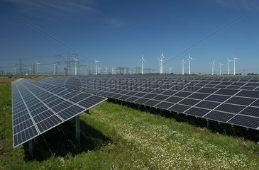 Wustermark  Deutschland  ein Solarpark im Havelland