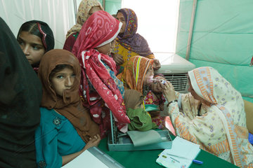 Jaffarabad  Pakistan  Gesundheitsstationen der humanitaeren Hilfsorganisation Help