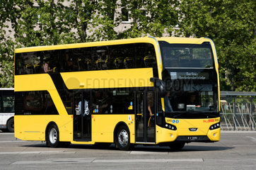 Berlin  Deutschland  Liniendoppelstockbus der BVG auf dem Busbetriebshof Cicerostrasse