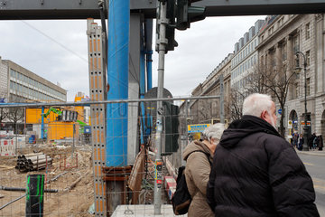 Berlin  Deutschland  Baustelle fuer die U-Bahnlinie U5/U6 in Berlin-Mitte