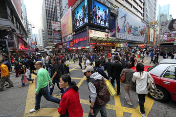 Hong Kong  China  Strassenszene in Mong Kok