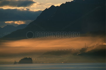 Valdez  USA  Morgenstimmung in der Prinz-William-Sund