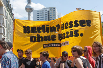 Berlin  Deutschland  Demonstration Berlin gegen Nazis