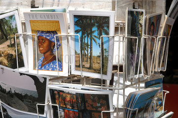 Banjul  Gambia  Verkaufsstand auf dem Albert Market