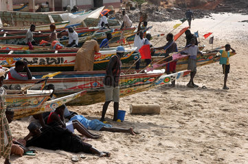 Bakau  Gambia  Fischereihafen von Bakau