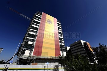 SPAIN-MADRID-HUGE NATIONAL FLAG-UNITY