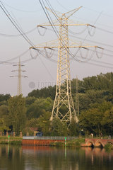 Elektrosmog: Starkstromleitungen bei Muehlenbeck in Brandenburg