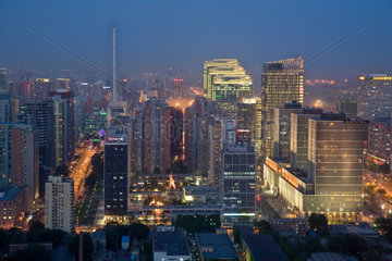 Beijing  Stadtansicht bei Nacht