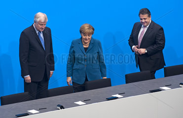 Seehofer + Merkel + Gabriel