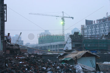 Shanghai  Abriss von alten Wohnvierteln