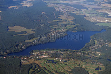 Mittenwalde  Deutschland - Luftbildaufnahme des Motzener See