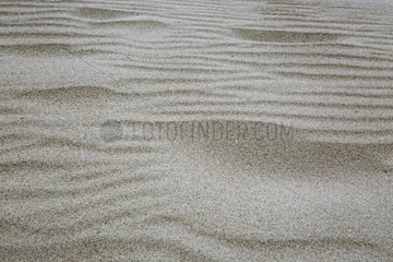 Warnemuende  Wellenmuster im Sand