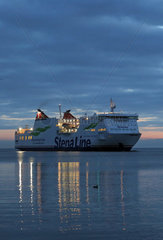 Warnemuende  Faehrschiff der Stena Line auf der Ostsee