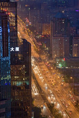Beijing  Stadtansicht bei Nacht