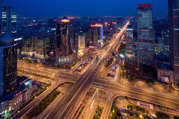 Peking  Verkehrsknotenpunkt