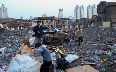 Shanghai  Abriss von alten Wohnvierteln