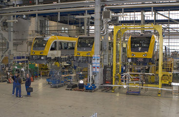 Produktion von Schienenfahrzeugen bei Bombardier