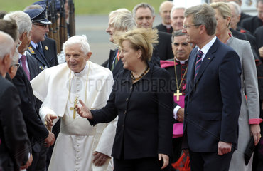 S.H. Papst Benedikt XVI + Merkel + Wulff