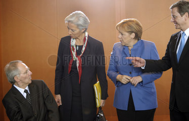 Schaeuble + Lagarde + Merkel + Westerwelle
